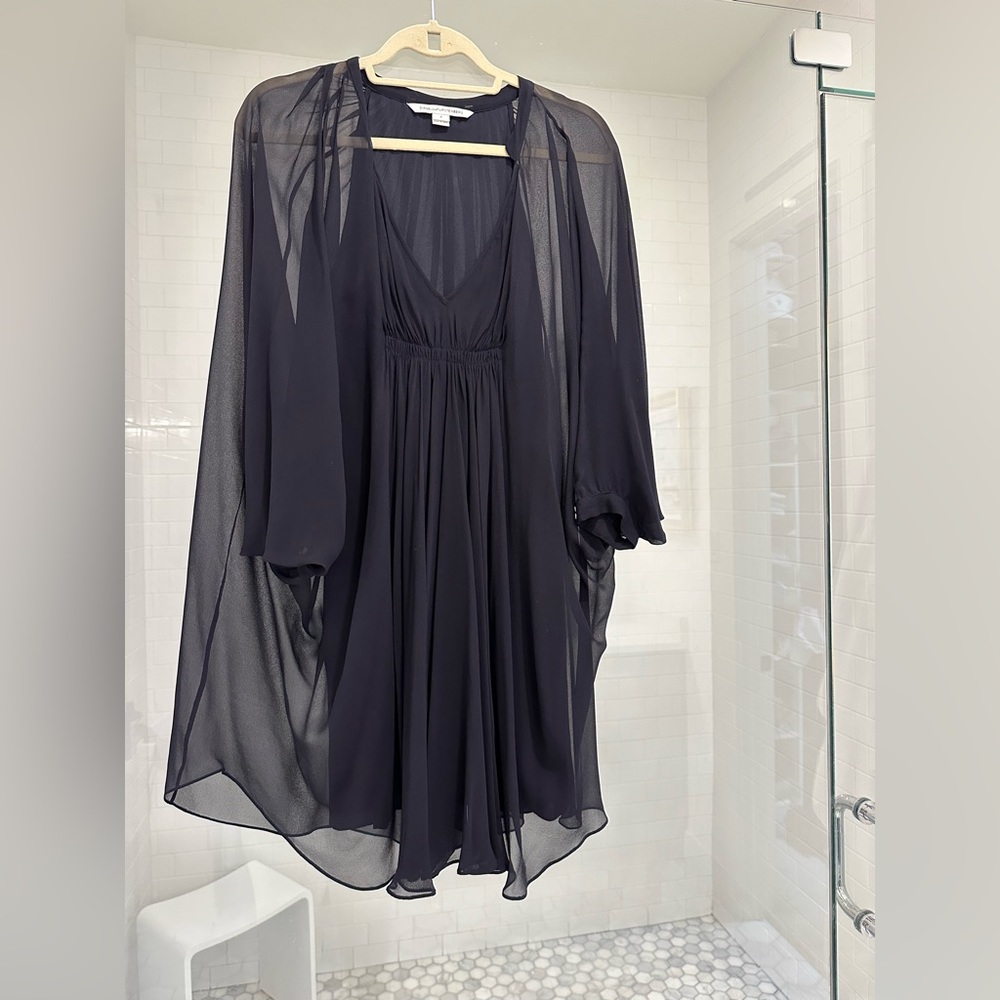 DVF Navy Dress